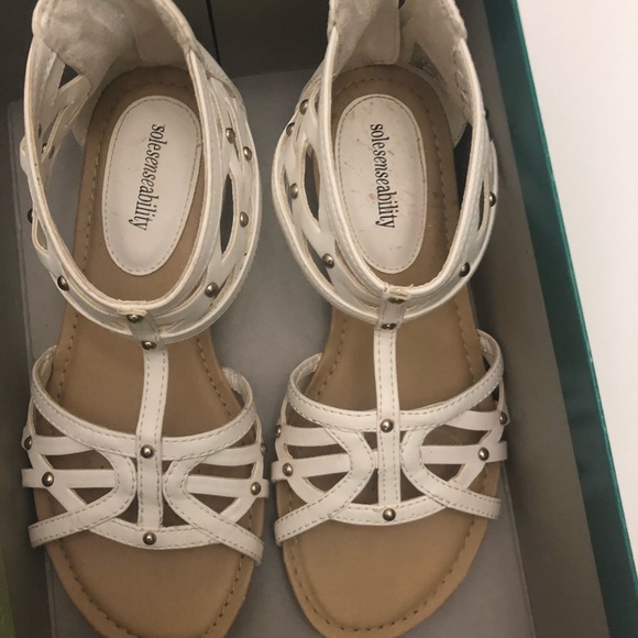 Sole sensibility white wedge gladiator sandals - Picture 6 of 6